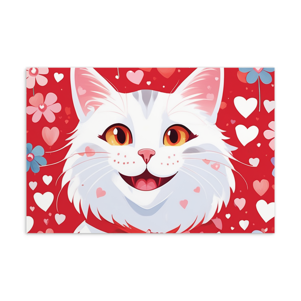 PugMug Custom White Companion Cat Postcard