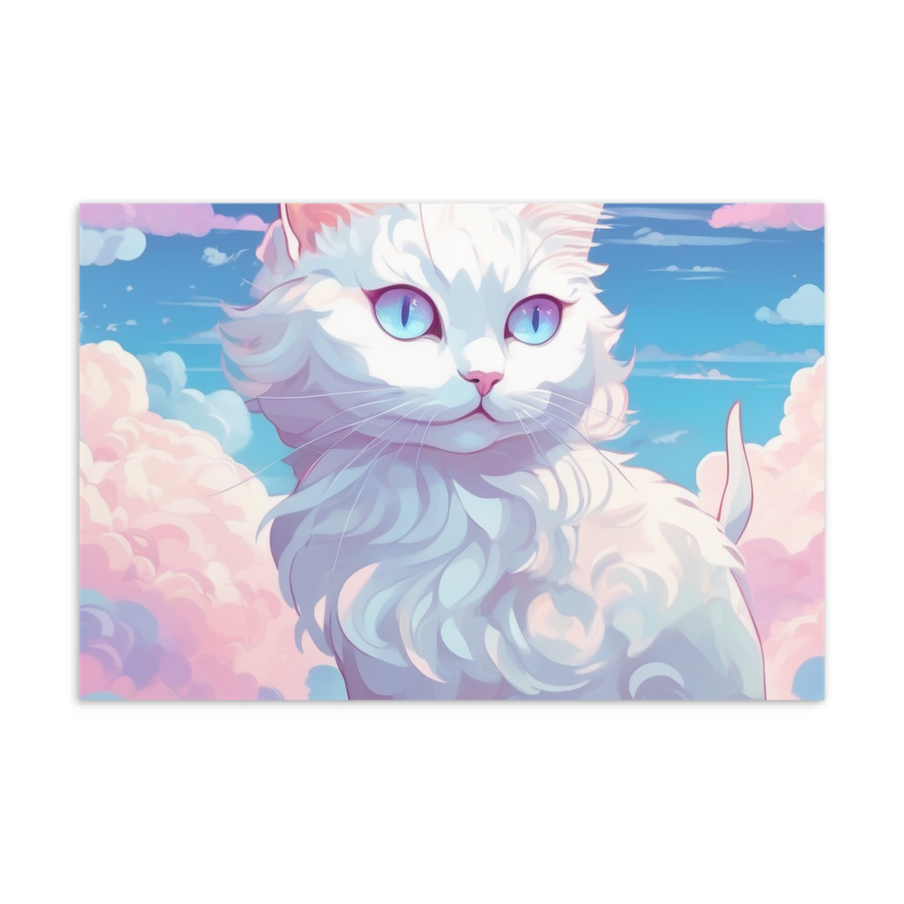 PugMug Custom White Companion Cat Postcard