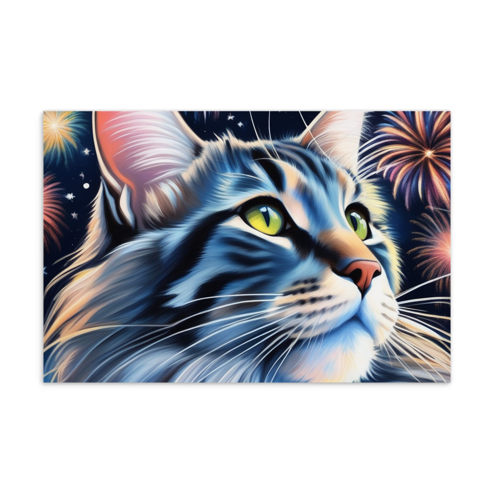 PugMug Custom Tabby Maine Coon Cat Postcard
