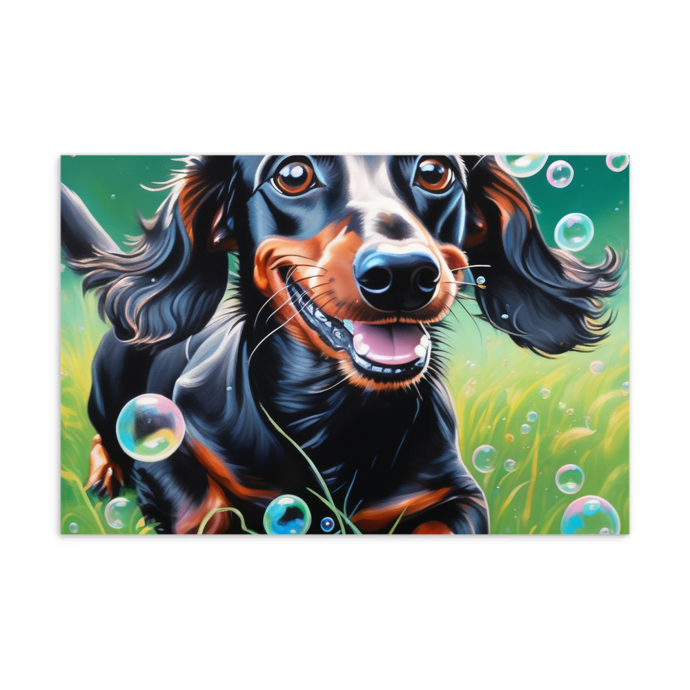 PugMug Custom Black Dachshund Postcard