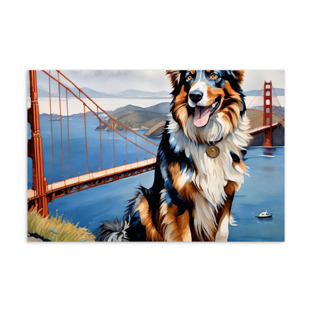 PugMug Custom Australian Shepherd Dog Postcard