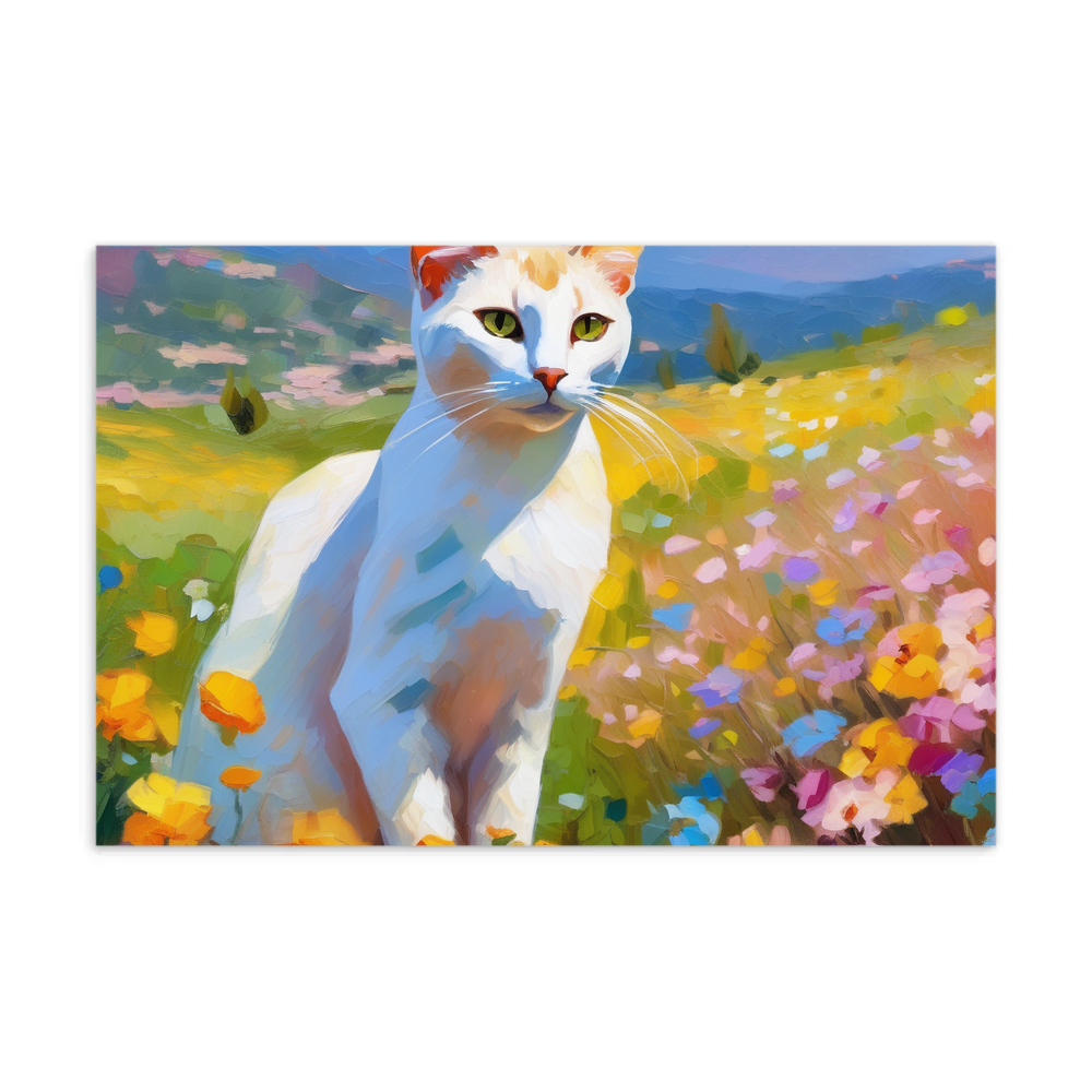 PugMug Custom White Abyssinian Cat Postcard