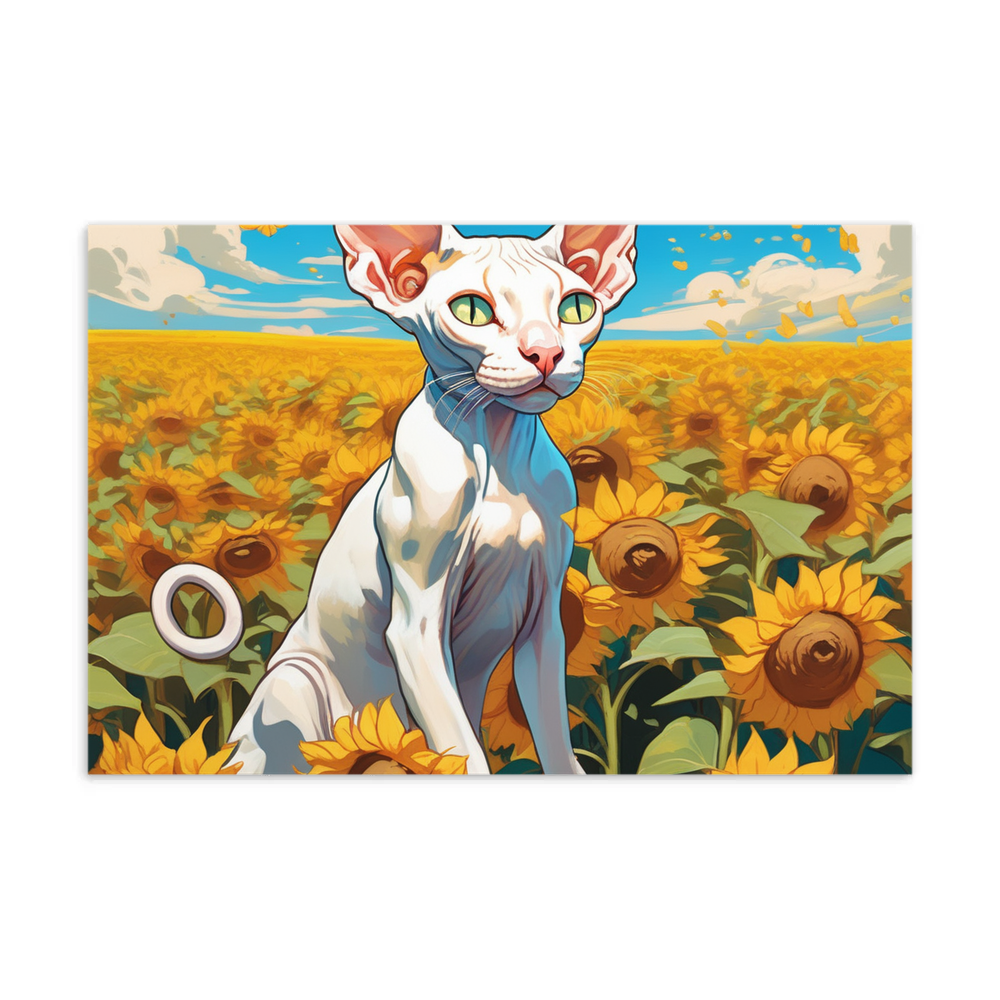 PugMug Custom White Sphynx Cat Postcard