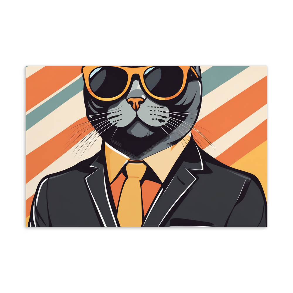 PugMug Custom Black British Shorthair Cat Postcard