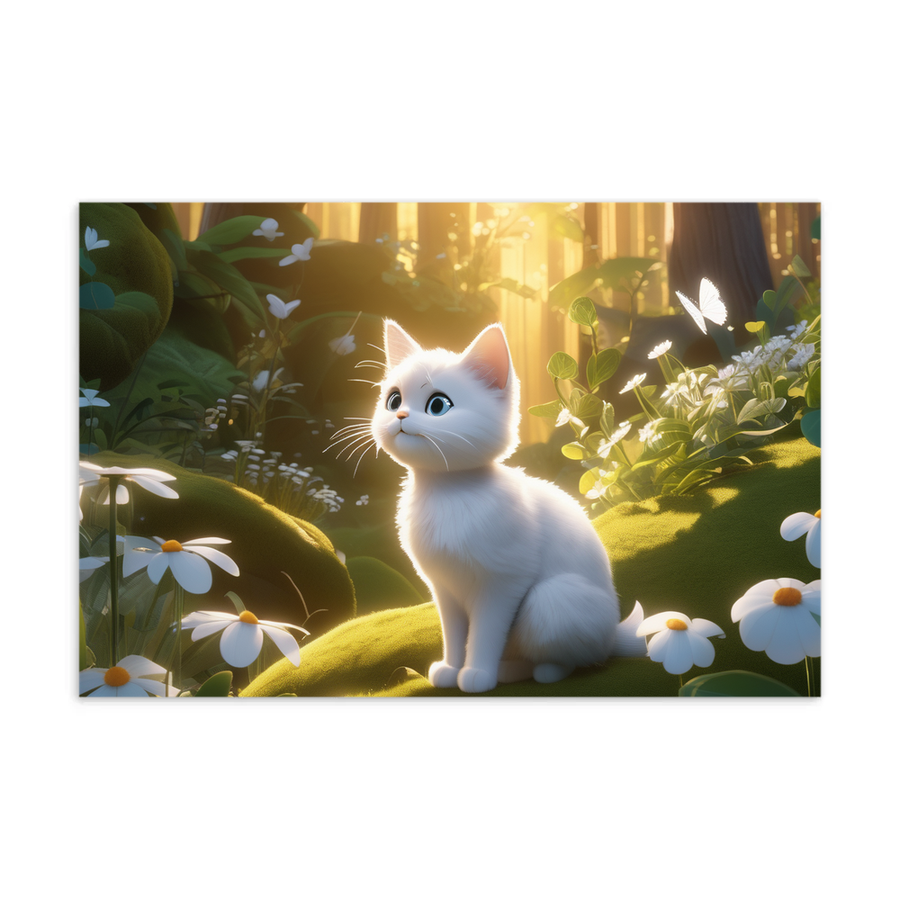 PugMug Custom White Companion Cat Postcard