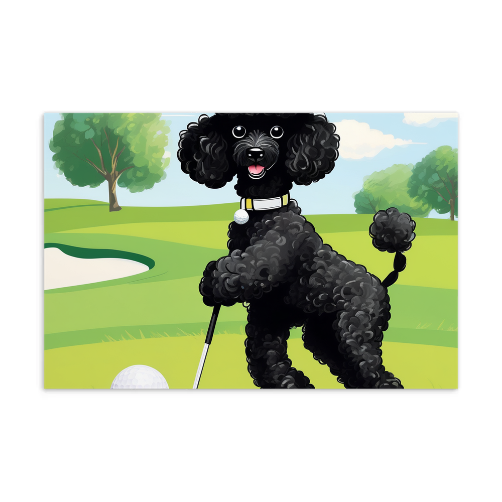 PugMug Custom Black Poodle Postcard