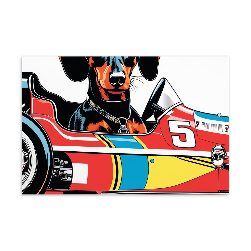 PugMug Custom Black Dachshund Postcard