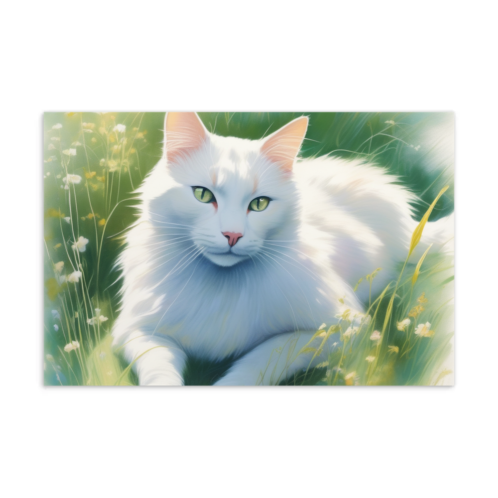 PugMug Custom White Companion Cat Postcard