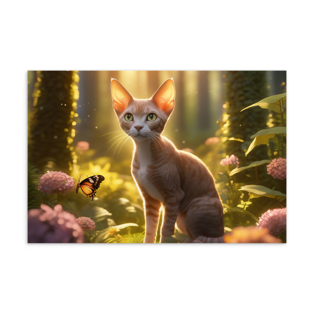 PugMug Custom Tabby Devon Rex Cat Postcard