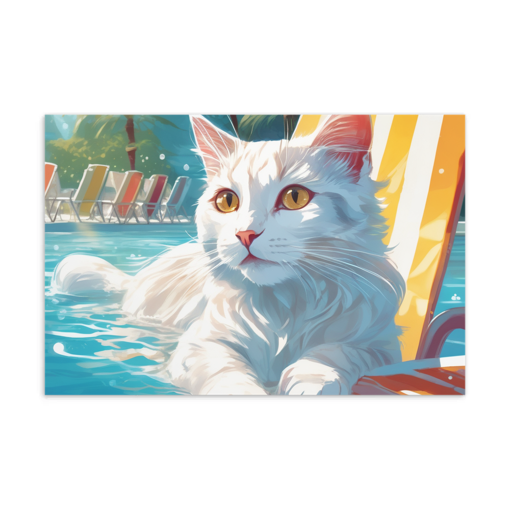 PugMug Custom White Companion Cat Postcard