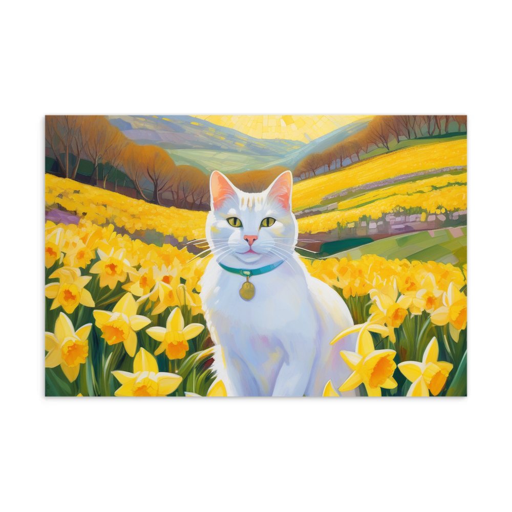 PugMug Custom White Companion Cat Postcard