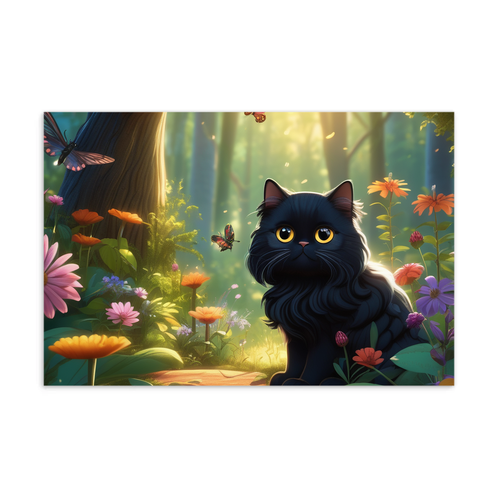PugMug Custom Black Persian Cat Postcard