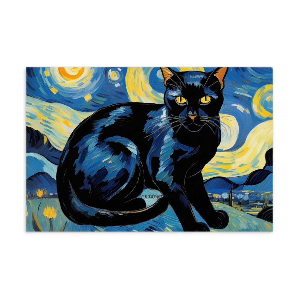 PugMug Custom Black Exotic Cat Postcard