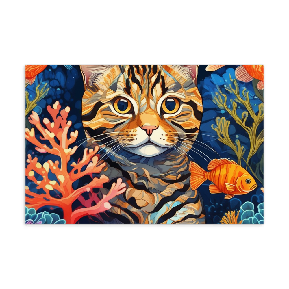 PugMug Custom Tabby Scottish Fold Cat Postcard