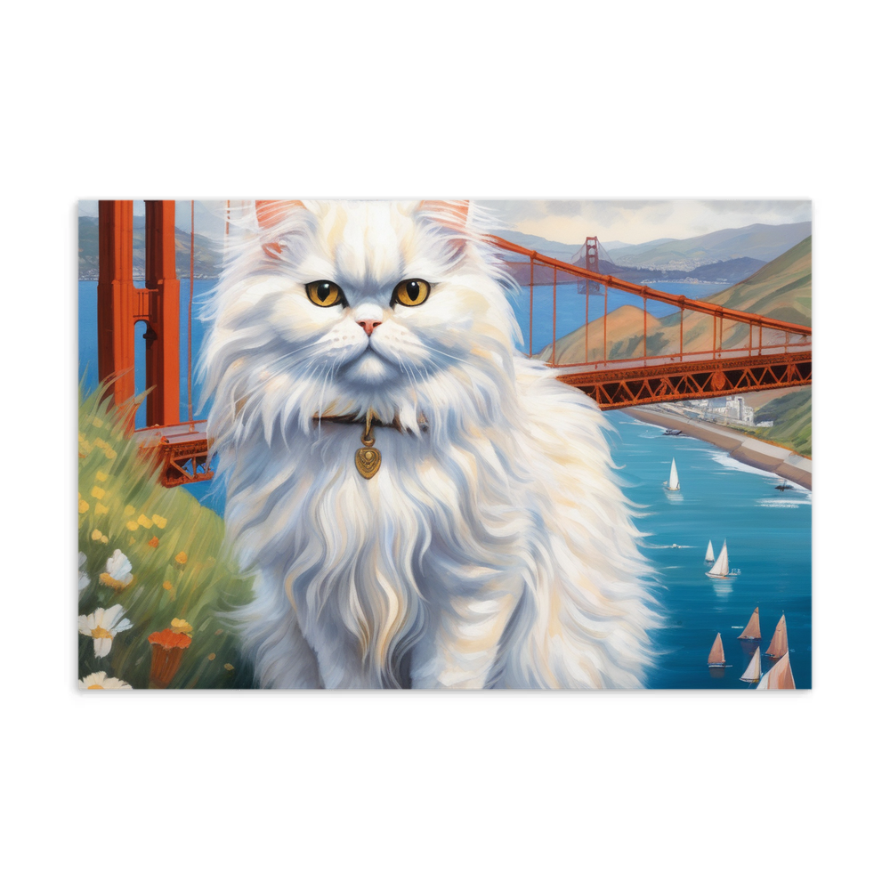PugMug Custom White Persian Cat Postcard