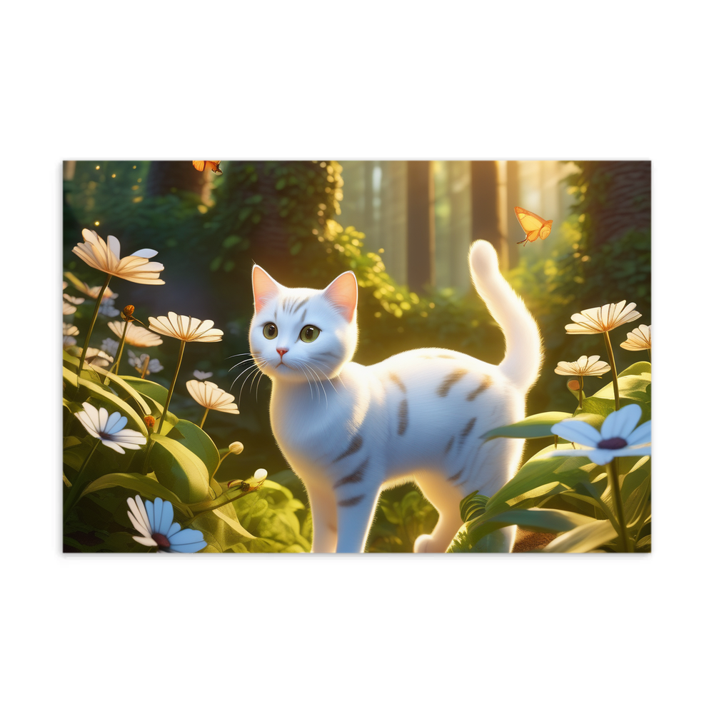 PugMug Custom White American Shorthair Cat Postcard