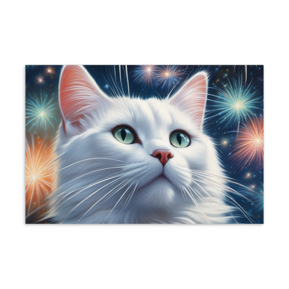 PugMug Custom White Companion Cat Postcard