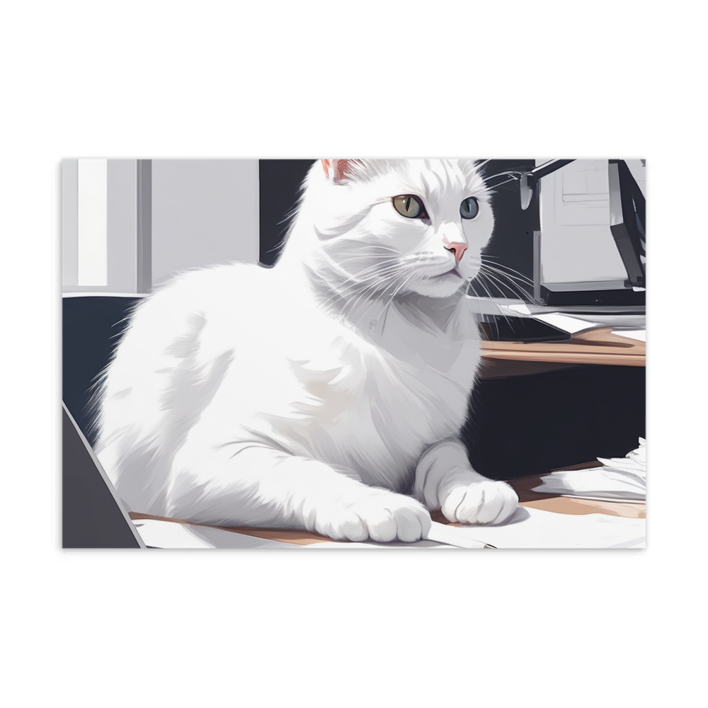 PugMug Custom White Companion Cat Postcard