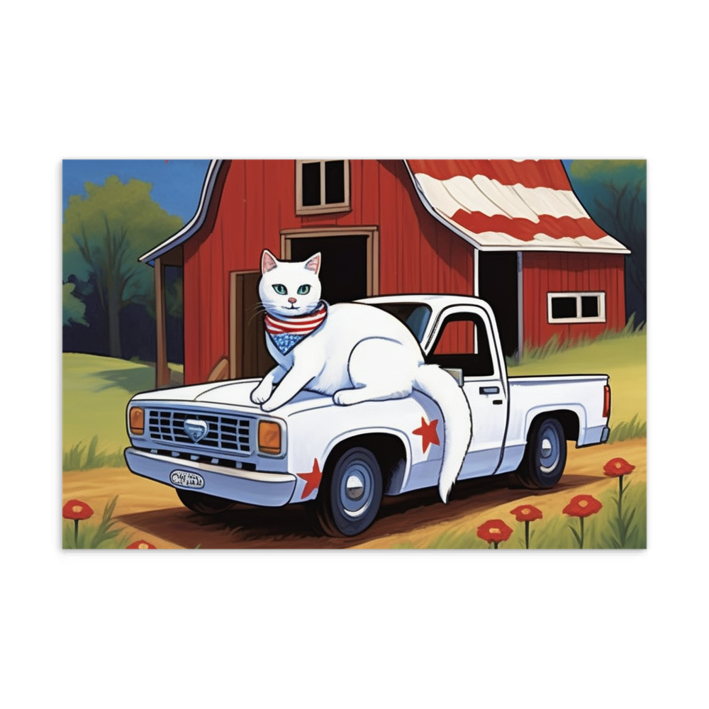 PugMug Custom White Companion Cat Postcard