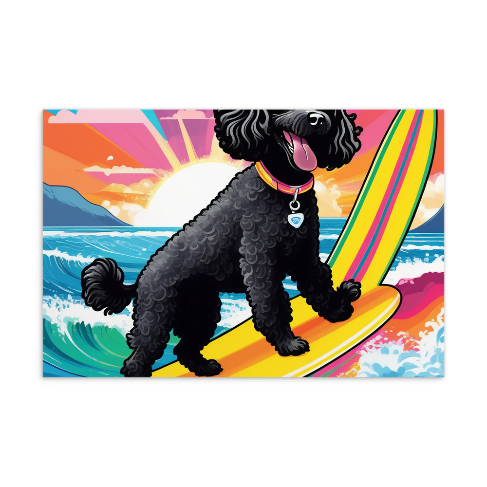 PugMug Custom Black Poodle Postcard