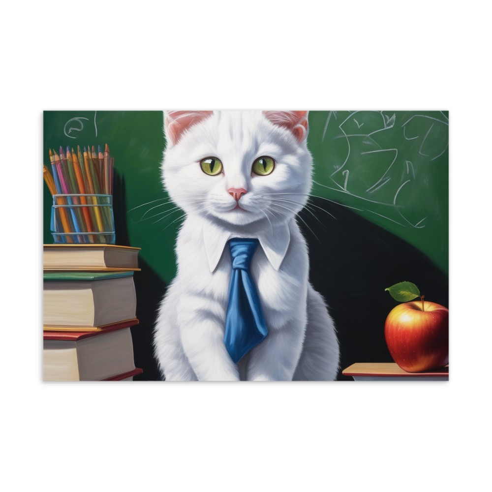 PugMug Custom White Companion Cat Postcard