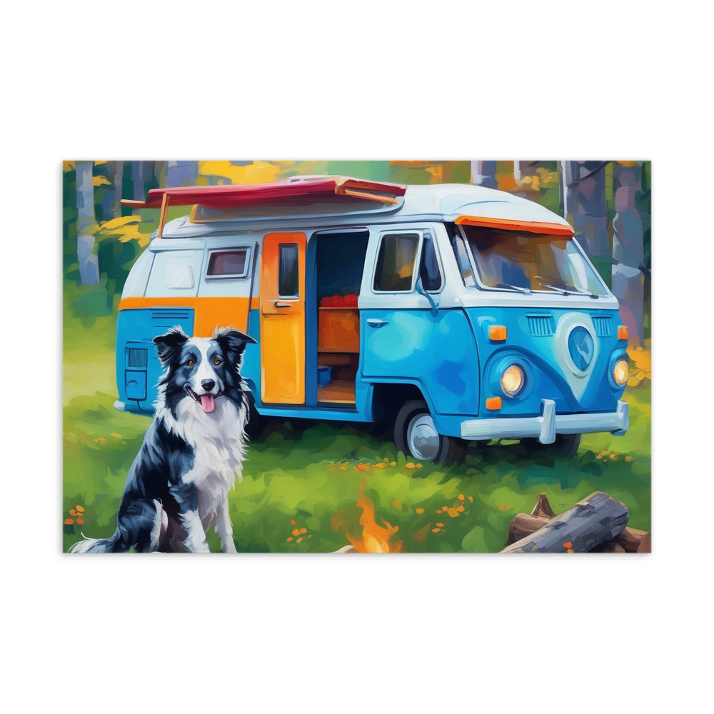PugMug Custom Blue Merle Border Collie Postcard