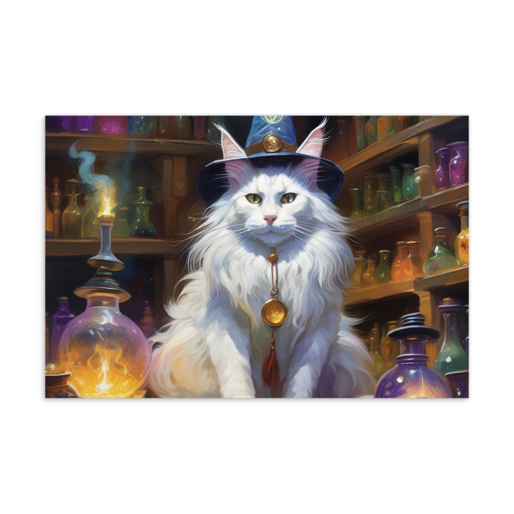 PugMug Custom White Maine Coon Cat Postcard