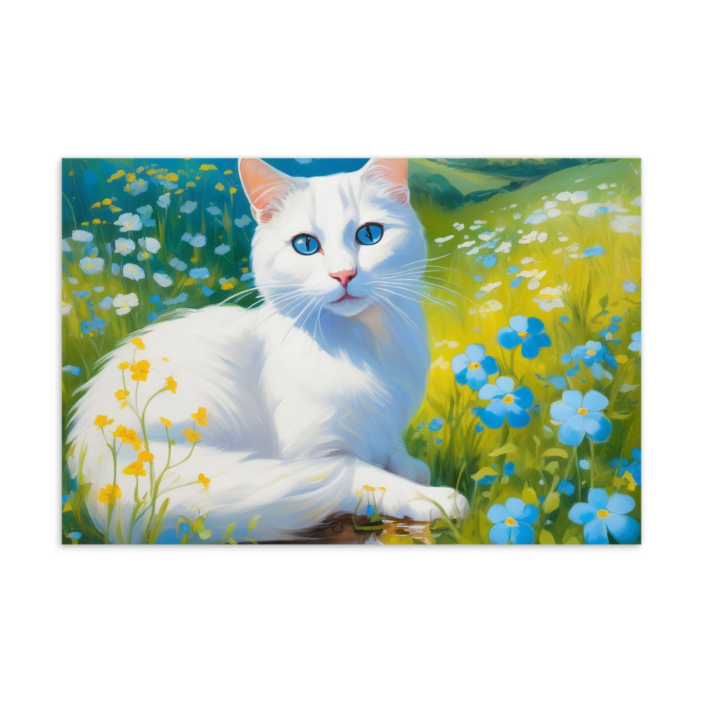 PugMug Custom White Companion Cat Postcard