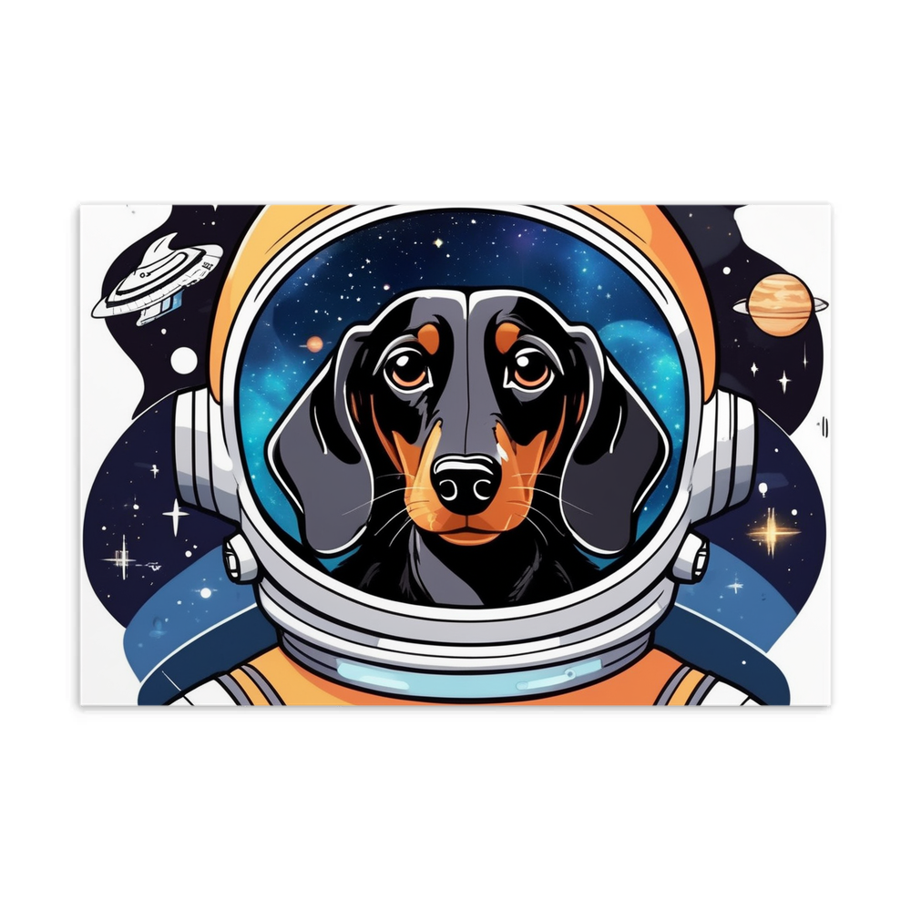 PugMug Custom Black Dachshund Postcard