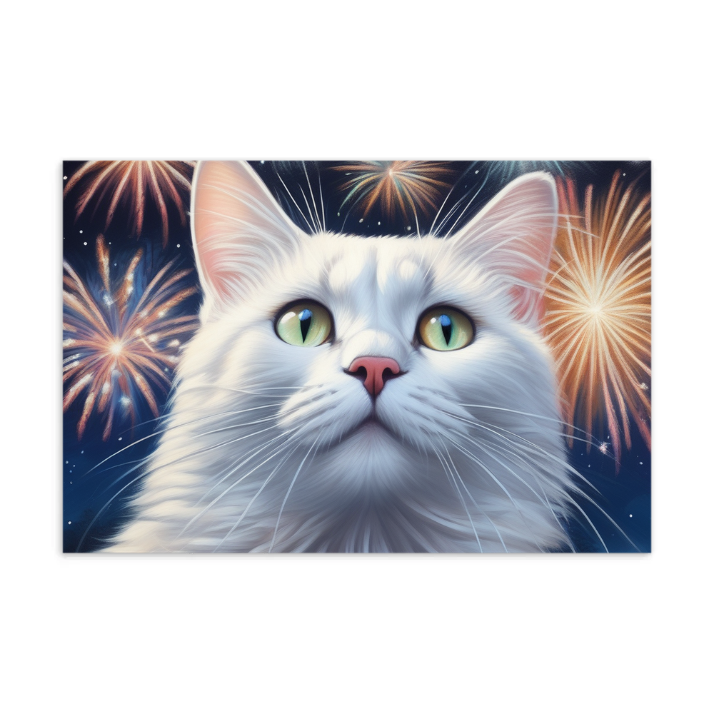 PugMug Custom White Companion Cat Postcard