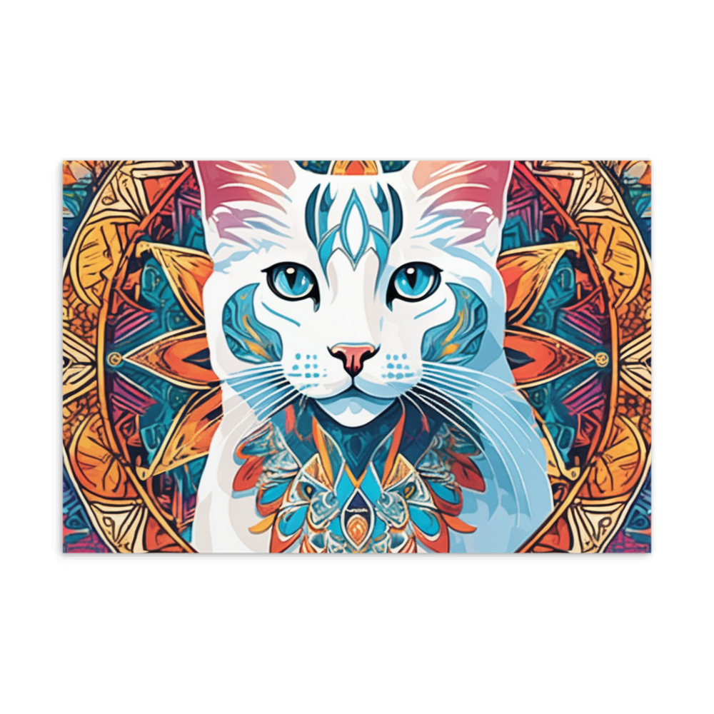 PugMug Custom White Companion Cat Postcard