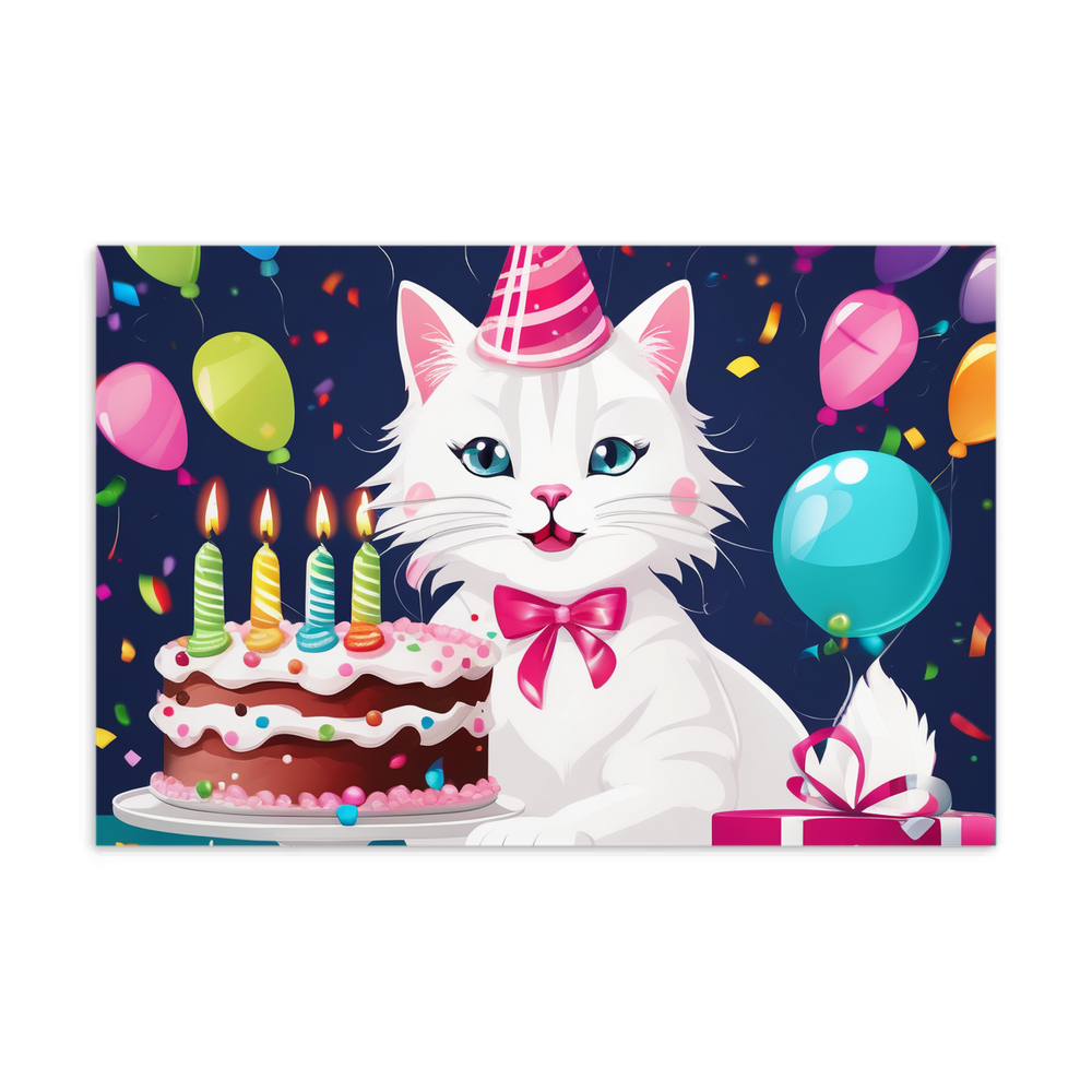 PugMug Custom White Companion Cat Postcard