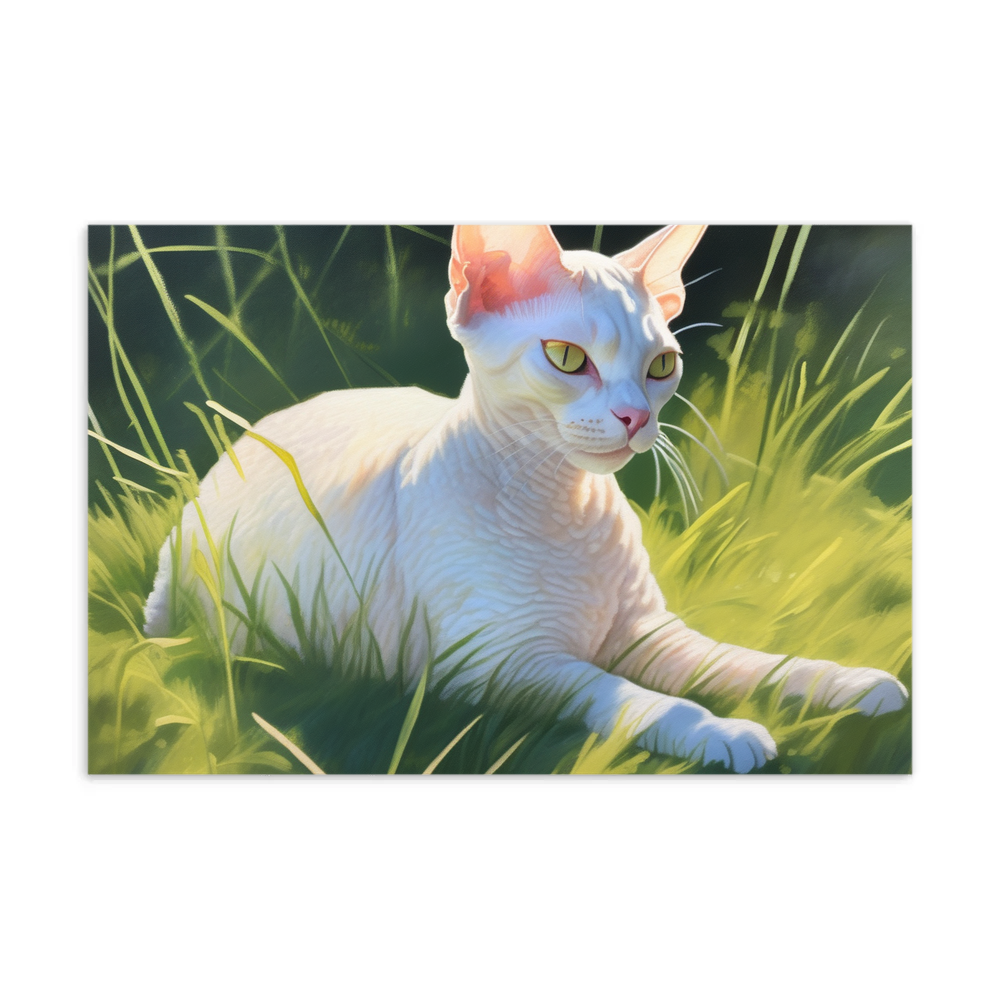 PugMug Custom White Devon Rex Cat Postcard