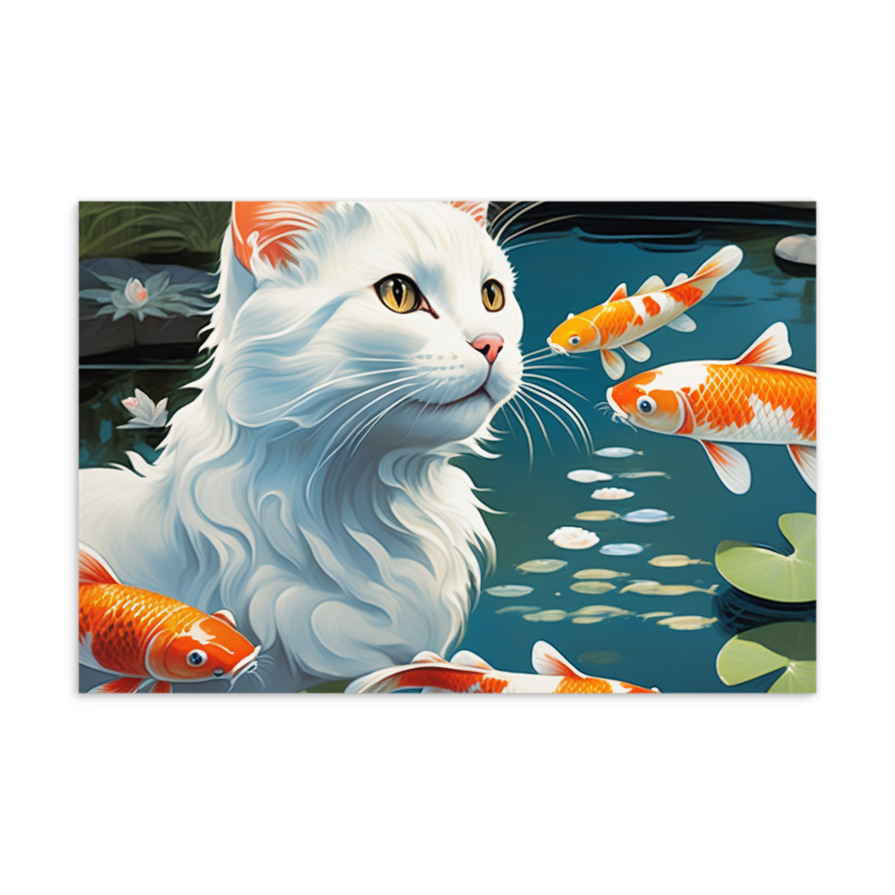 PugMug Custom White Companion Cat Postcard