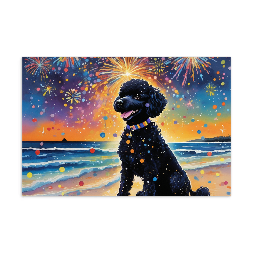 PugMug Custom Black Poodle Postcard