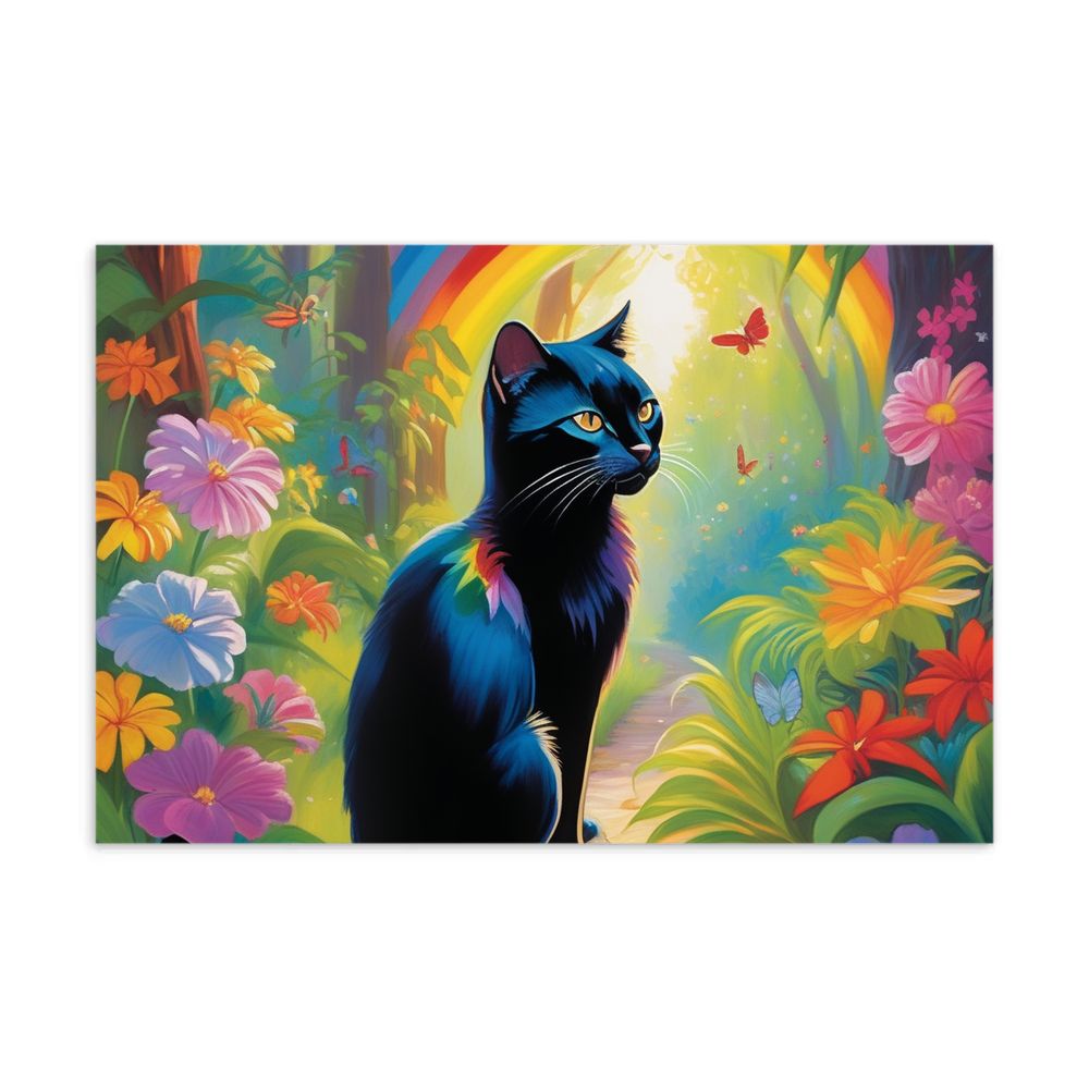 PugMug Custom Black Exotic Cat Postcard