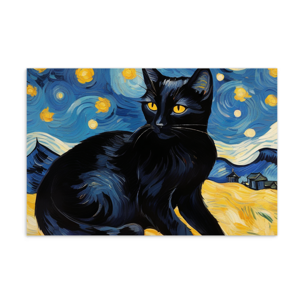 PugMug Custom Black Companion Cat Postcard
