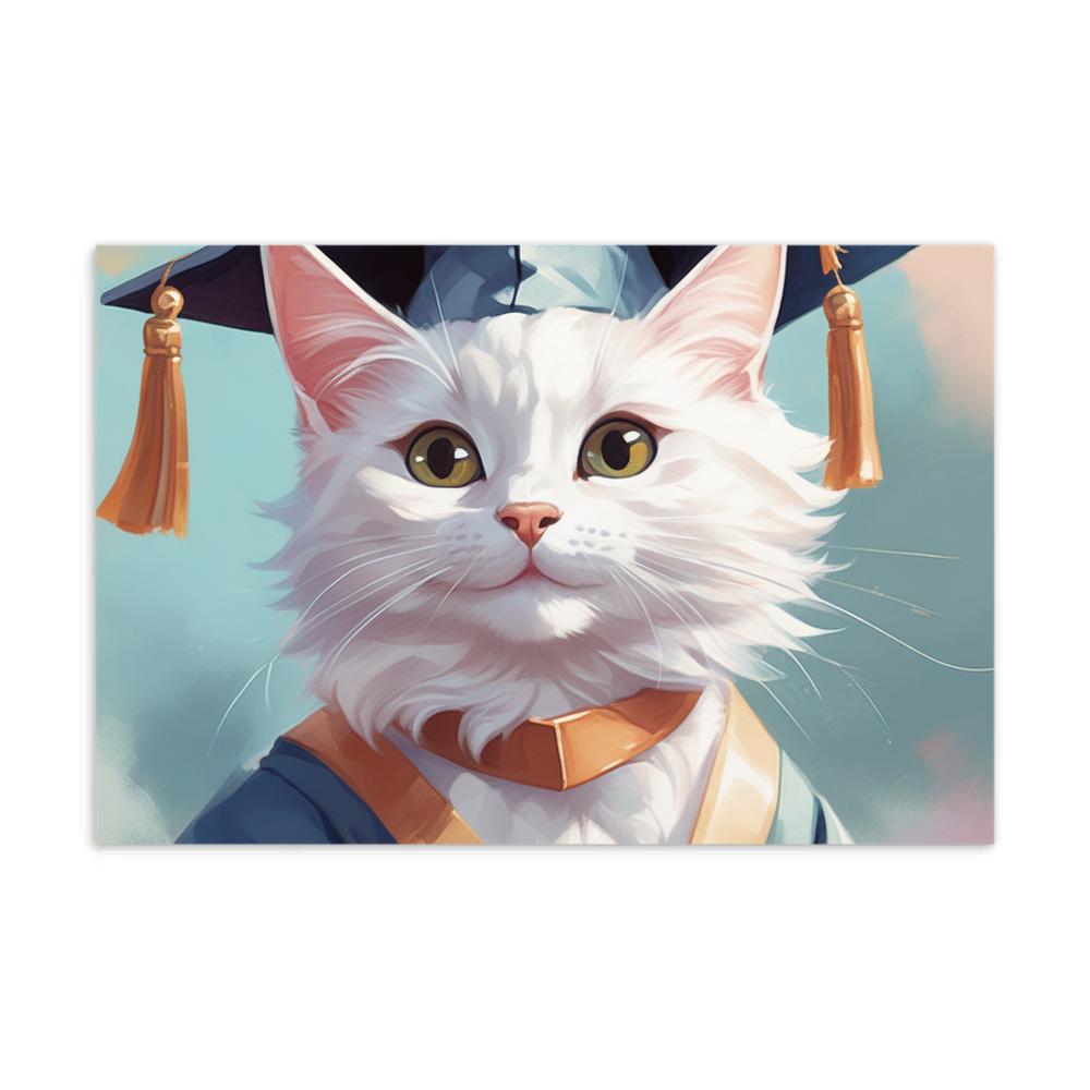 PugMug Custom White Companion Cat Postcard