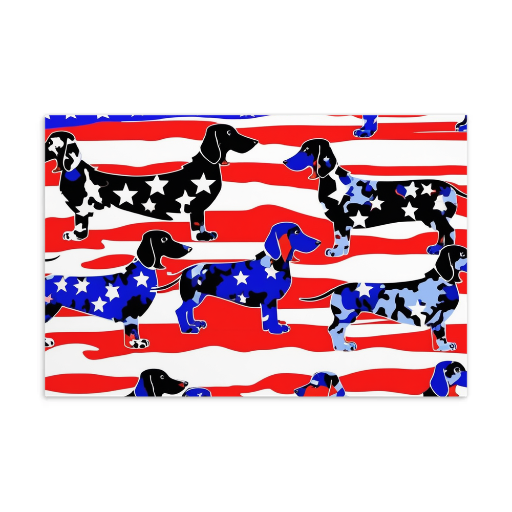 PugMug Custom Black Dachshund Postcard