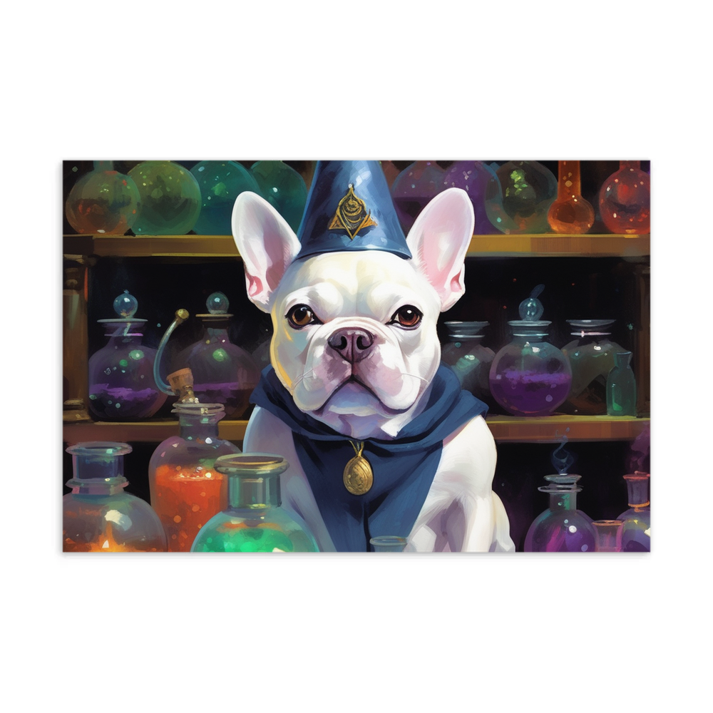 PugMug Custom White French Bulldog Postcard