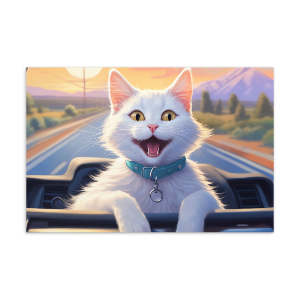 PugMug Custom White Companion Cat Postcard