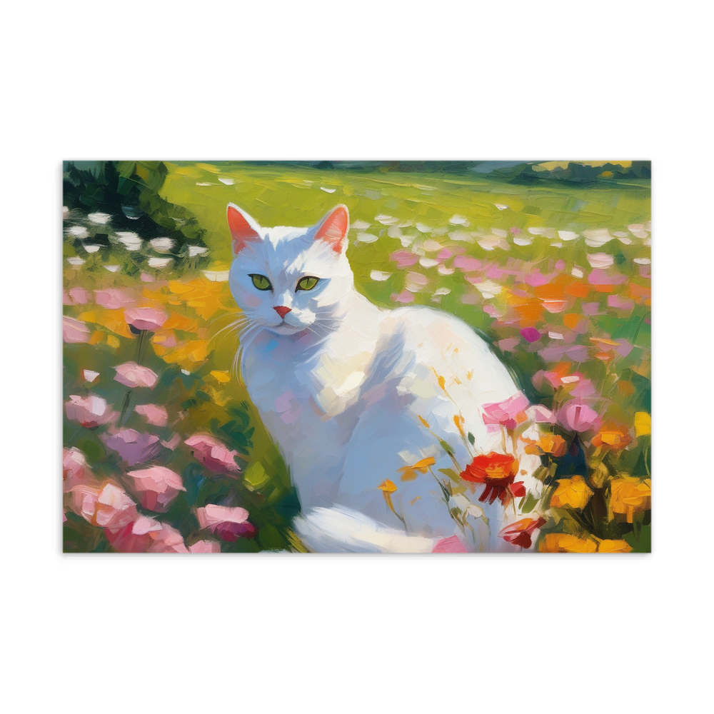 PugMug Custom White American Shorthair Cat Postcard