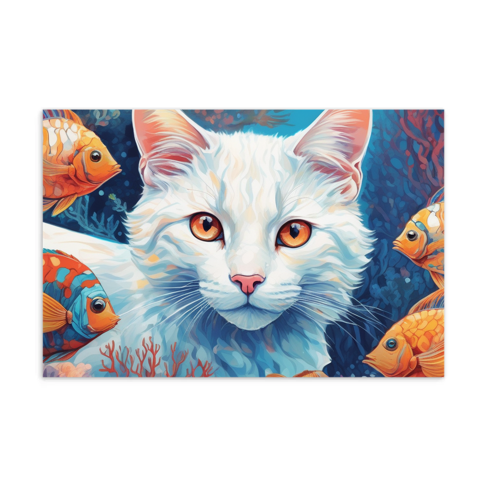 PugMug Custom White Companion Cat Postcard