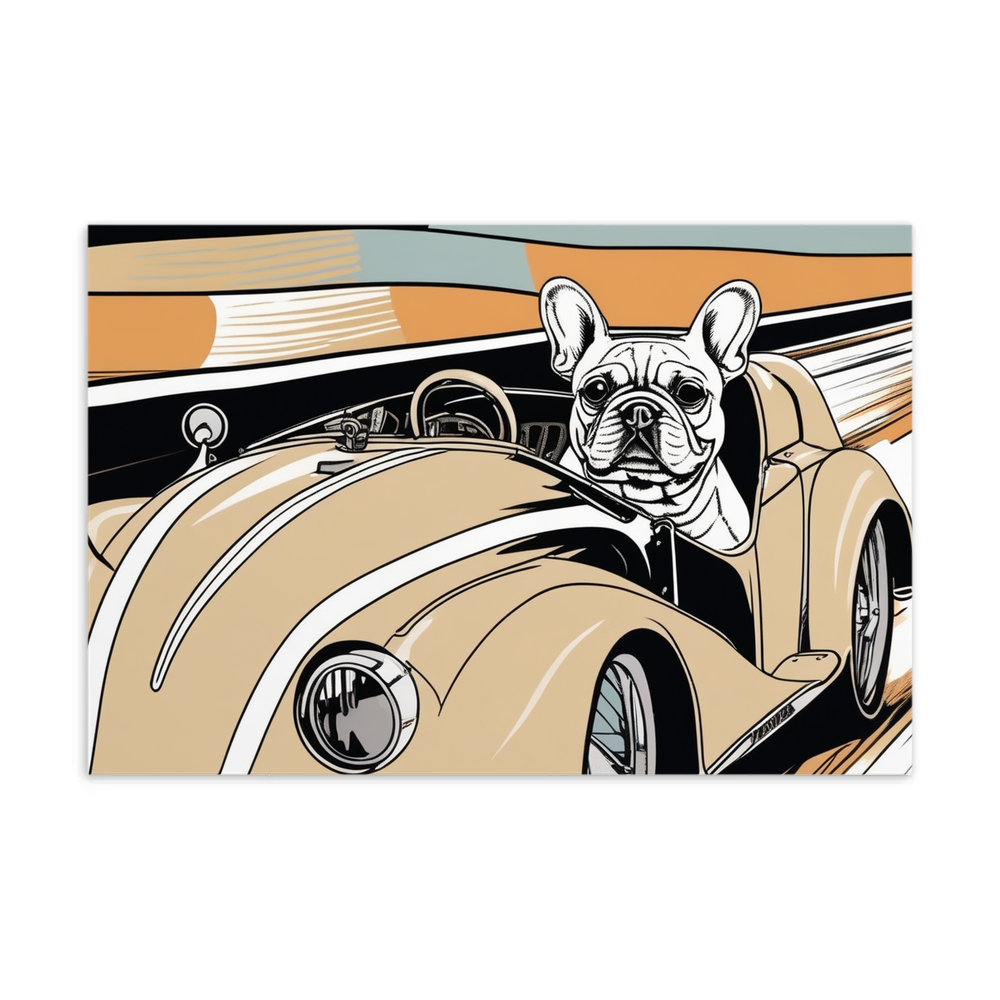 PugMug Custom Tan French Bulldog Postcard
