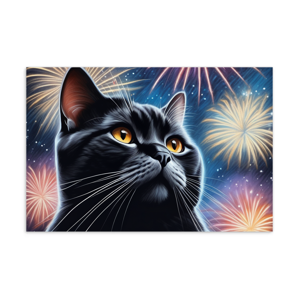 PugMug Custom Black British Shorthair Cat Postcard