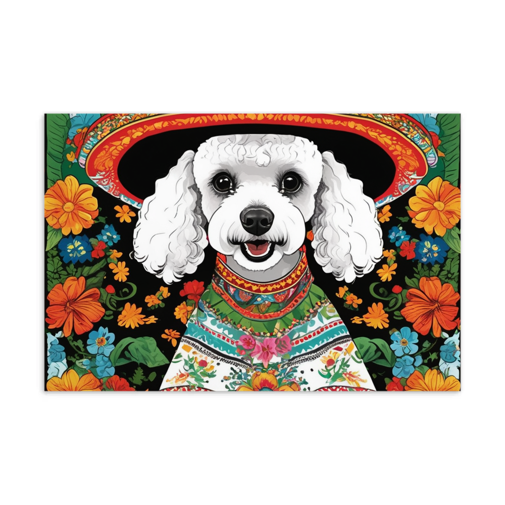 PugMug Custom White Poodle Postcard