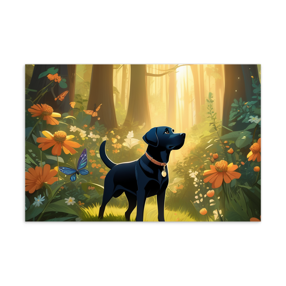 PugMug Custom Black Labrador Retriever Postcard