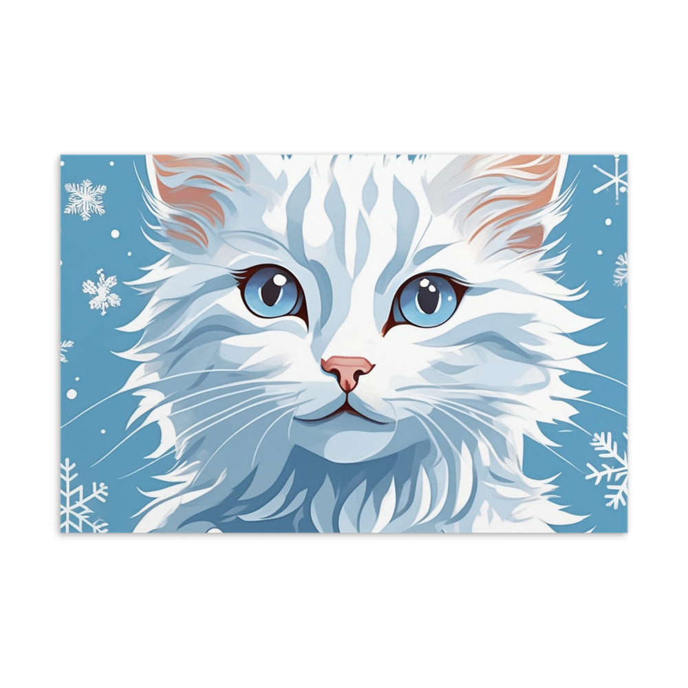 PugMug Custom White Companion Cat Postcard