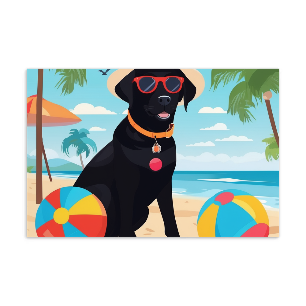 PugMug Custom Black Labrador Retriever Postcard