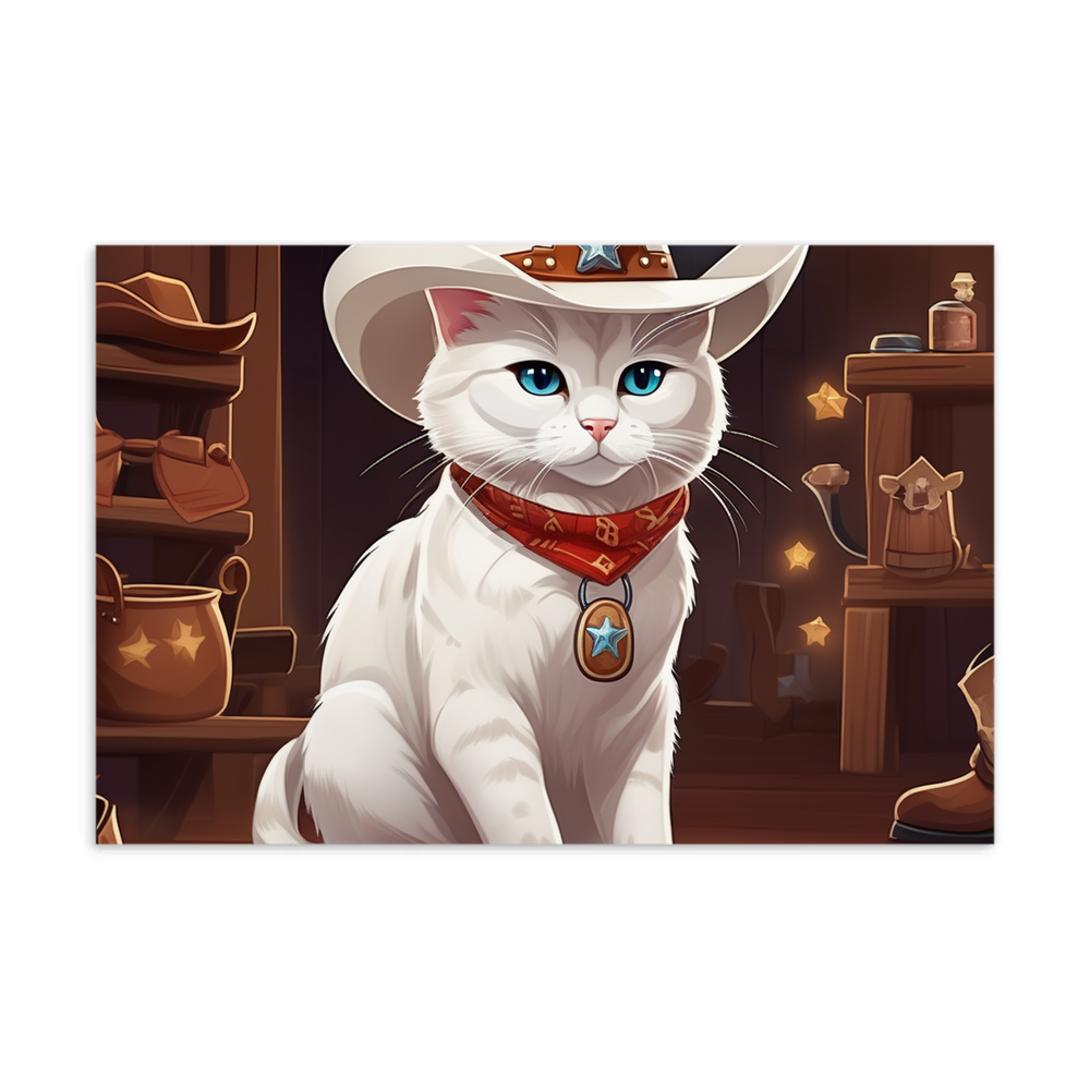 PugMug Custom White Companion Cat Postcard